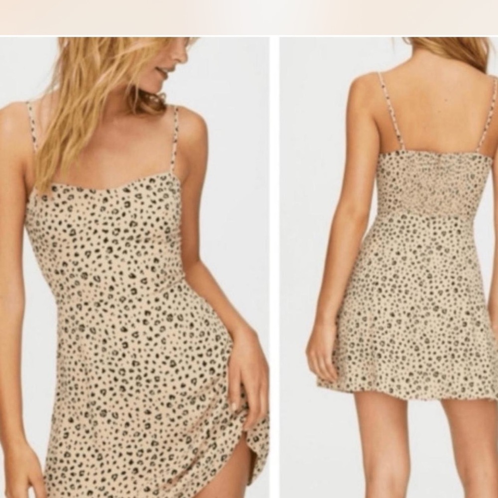 Sunday Best Tan and Black Mini Dress